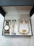 Ensemble Coffret Bijoux ( Chaîne Et Montre ) Or Plaqué
