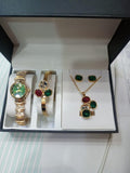 Ensemble Coffret Bijoux ( Chaîne Et Montre ) Or Plaqué