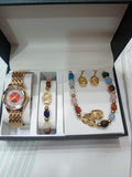 Ensemble Coffret Bijoux ( Chaîne Et Montre ) Or Plaqué